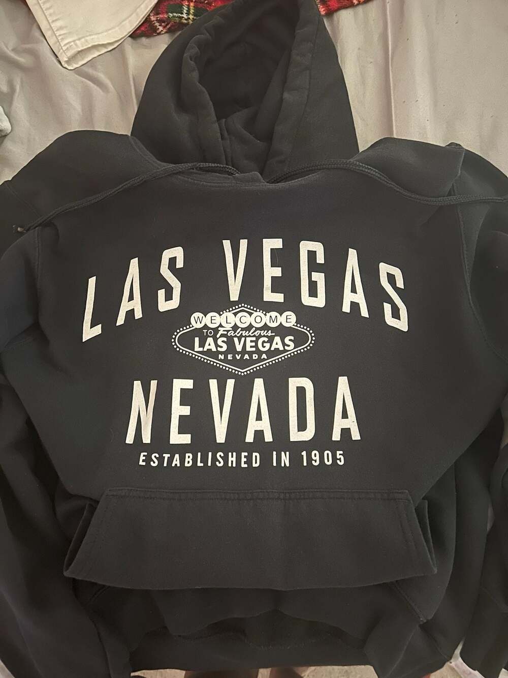 Las Vegas Nevada Established in 1905 Graphic Hoodie Black Sweatshirt